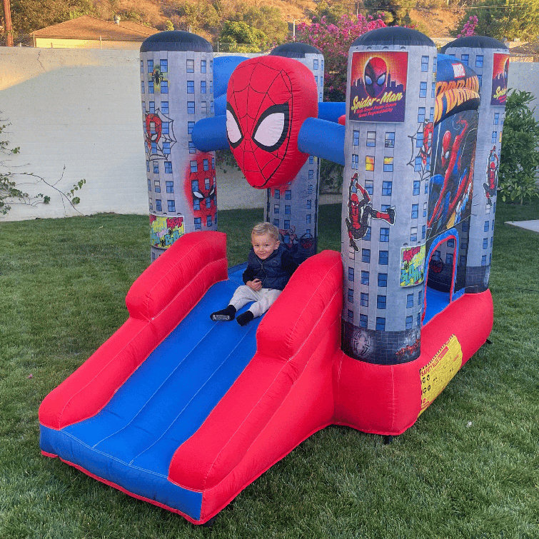 Magic Jump Marvel Spider-Man Outdoor Bounce House with Slide